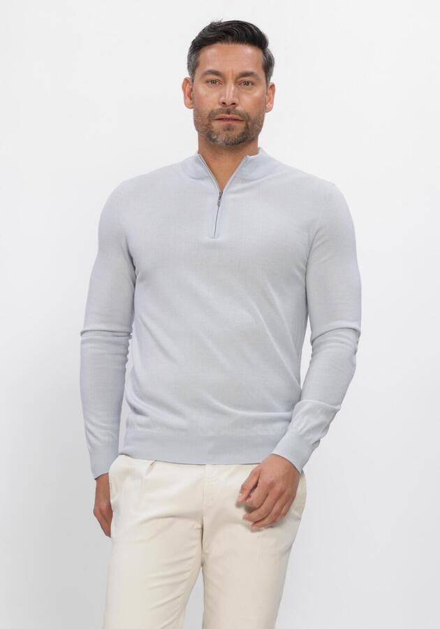 STEFANO LAURAN Heren Truien & Vesten Half Zip Anders Lichtblauw