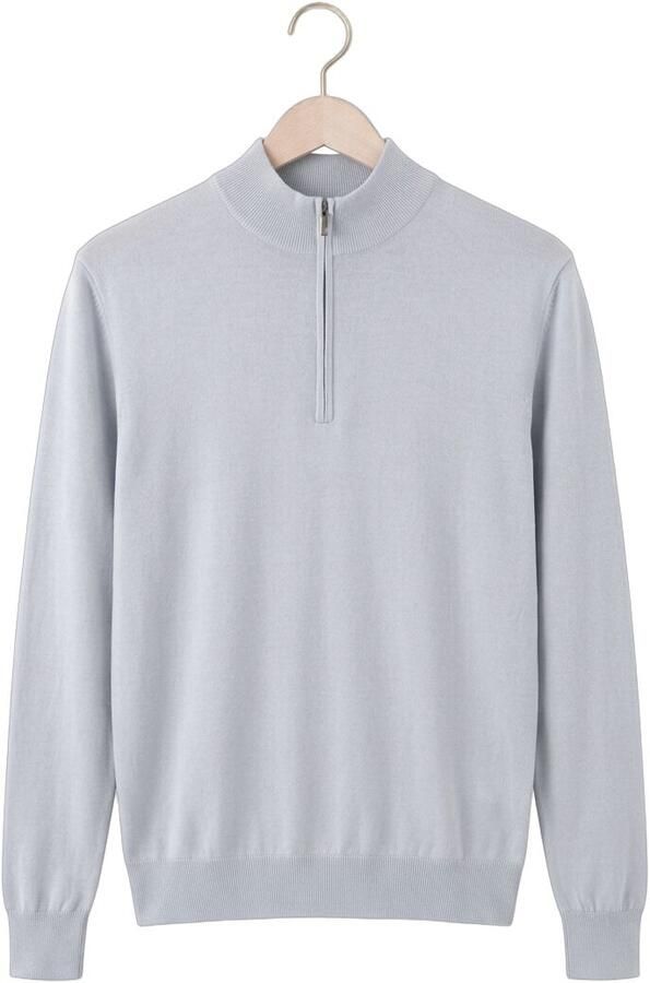 STEFANO LAURAN Heren Truien & Vesten Half Zip Anders Lichtblauw - Foto 4
