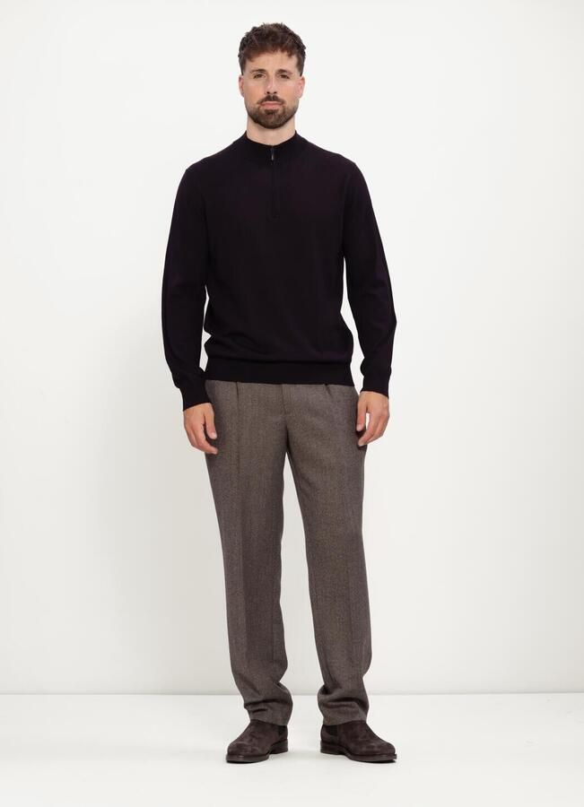 STEFANO LAURAN Heren Truien & Vesten Half Zip Anders Plum - Foto 2
