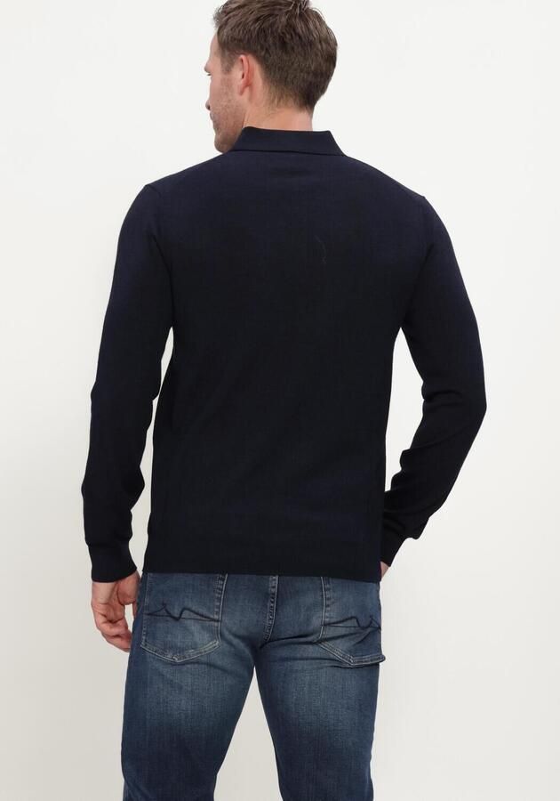 STEFANO LAURAN Heren Truien & Vesten Polo Button Merino Donkerblauw - Foto 2