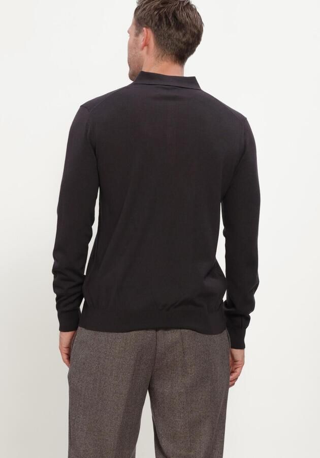 STEFANO LAURAN Heren Truien & Vesten Polo Button Merino Donkergrijs - Foto 2