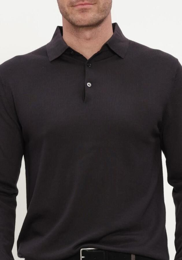 STEFANO LAURAN Heren Truien & Vesten Polo Button Merino Donkergrijs - Foto 3