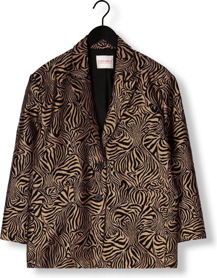 STUDIO AMAYA Dames Blazers Camille Bruin