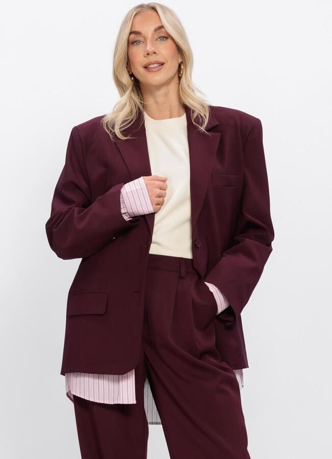 STUDIO AMAYA Dames Blazers Haven Blazer Bordeaux