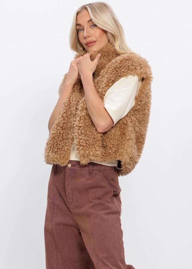 STUDIO AMAYA Dames Blazers Sira Gilet Camel