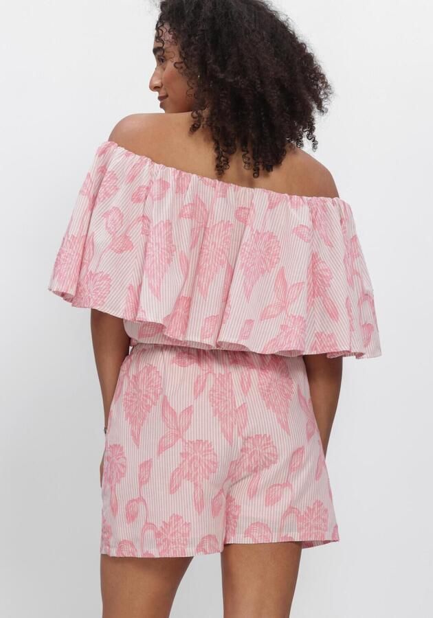Studio AMAYA gestreepte off shoulder top roze - Foto 2