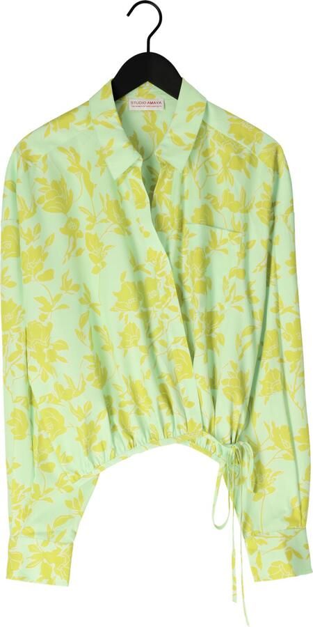 STUDIO AMAYA Dames Blouses Lilou Groen - Foto 4