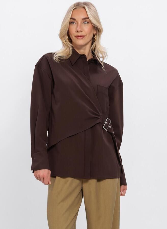 STUDIO AMAYA Dames Blouses Roos Blouse Bruin