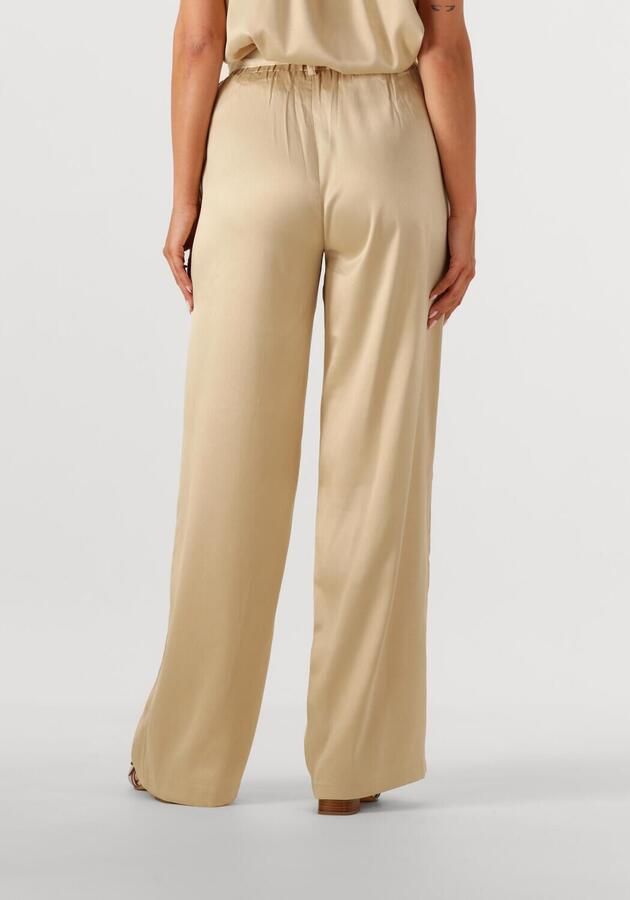 Studio AMAYA straight high waist broek champagne