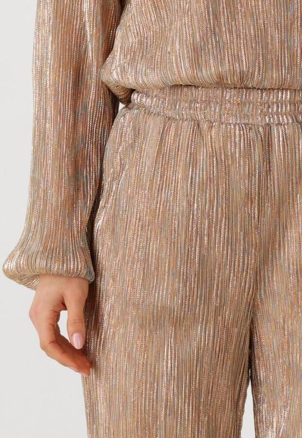 Studio AMAYA straight high waist broek goud - Foto 3