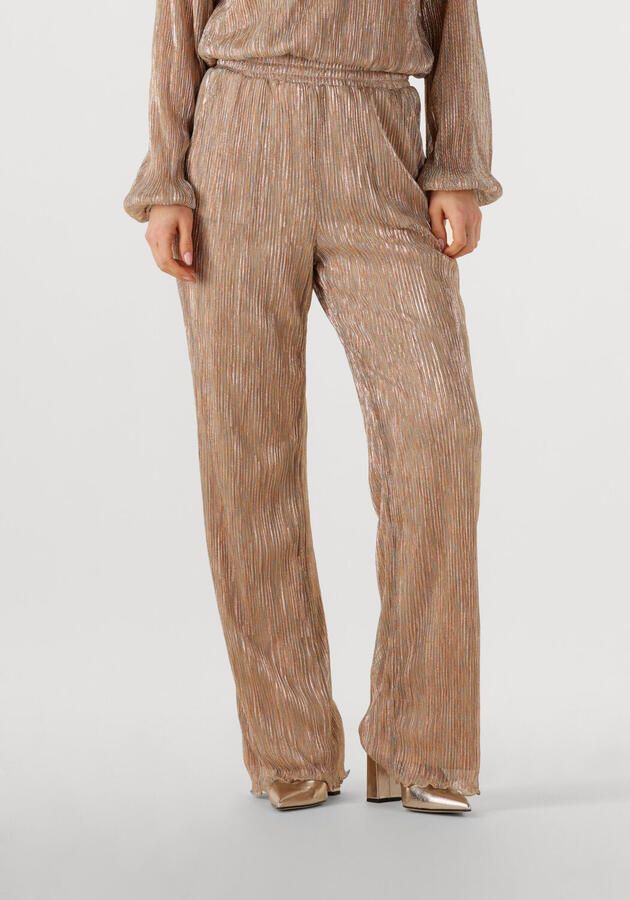 Studio AMAYA straight high waist broek goud