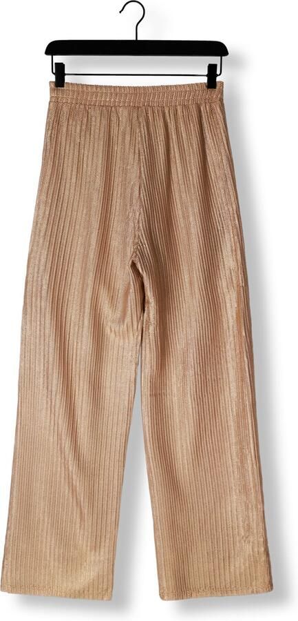 Studio AMAYA wide leg regular waist broek goud - Foto 3
