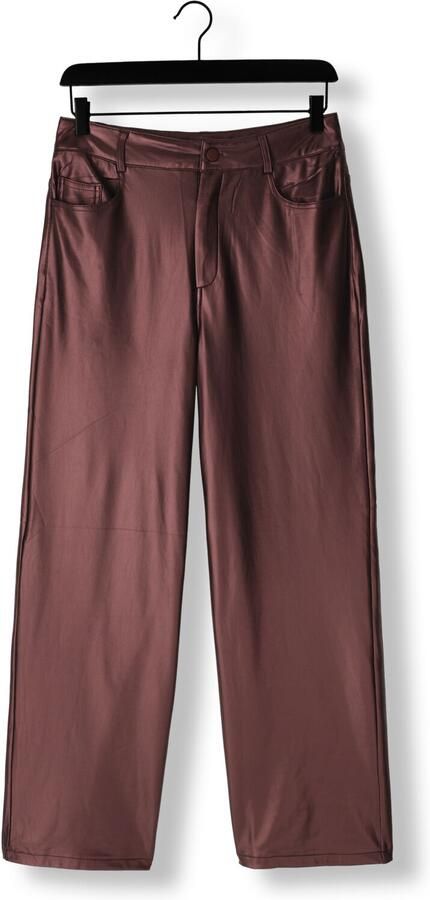 Studio AMAYA wide leg high waist broek bruin - Foto 3