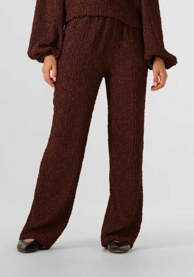 Studio AMAYA straight high waist broek bruin - Foto 4