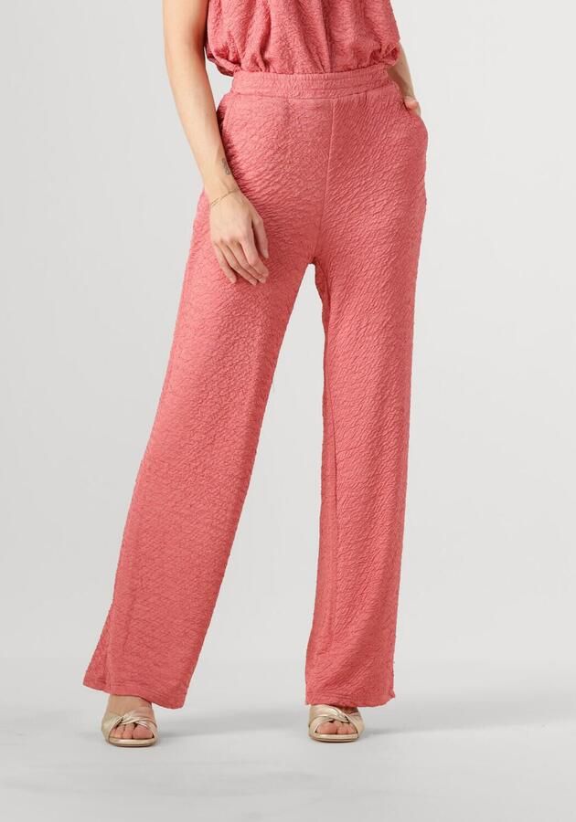 Studio AMAYA straight regular waist broek koraalrood - Foto 4