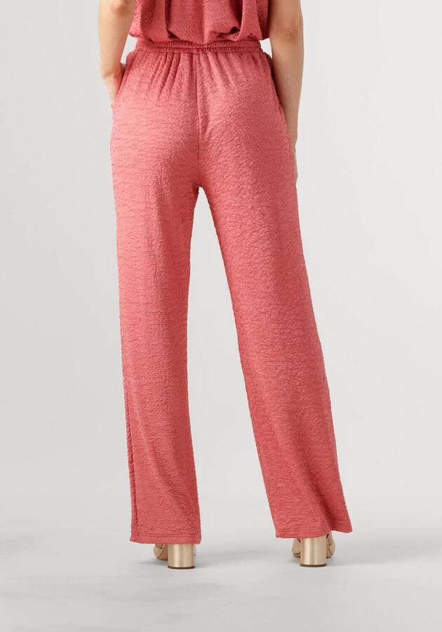Studio AMAYA straight regular waist broek koraalrood