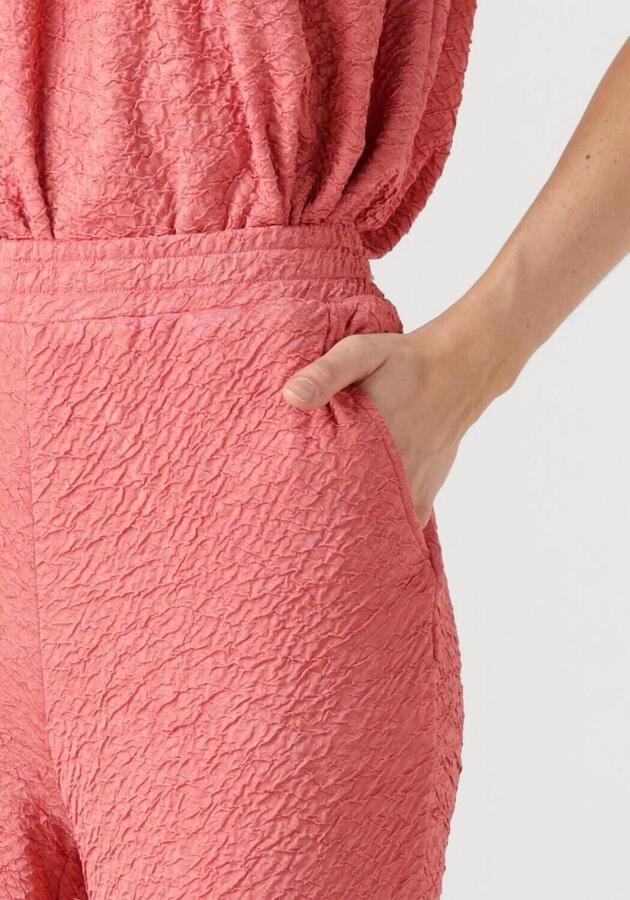 Studio AMAYA straight regular waist broek koraalrood - Foto 2