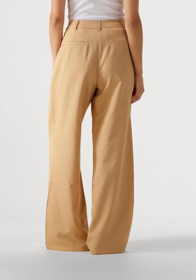 Studio AMAYA wide leg regular waist pantalon beige