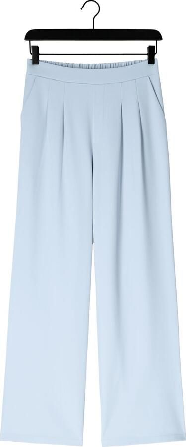 Studio AMAYA wide leg regular waist broek lichtblauw - Foto 4