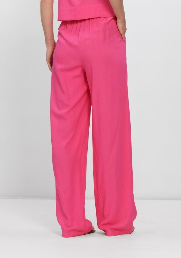 Studio AMAYA straight high waist broek met linnen roze - Foto 2