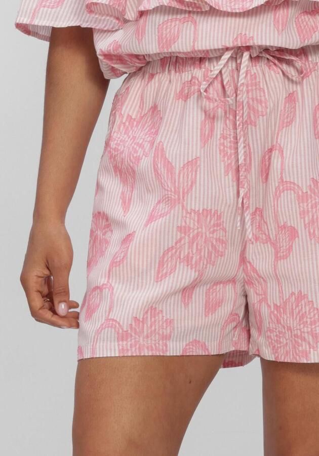 Studio AMAYA high waist gestreepte casual short roze - Foto 4