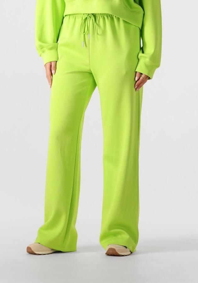 Studio AMAYA wide leg high waist broek limegroen