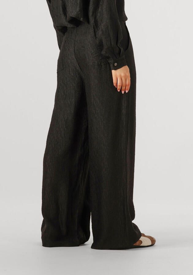 Studio AMAYA straight high waist broek zwart