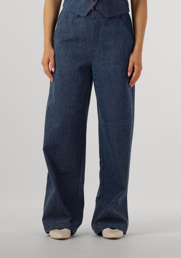 Studio AMAYA high waist wide leg jeans medium blue denim - Foto 4