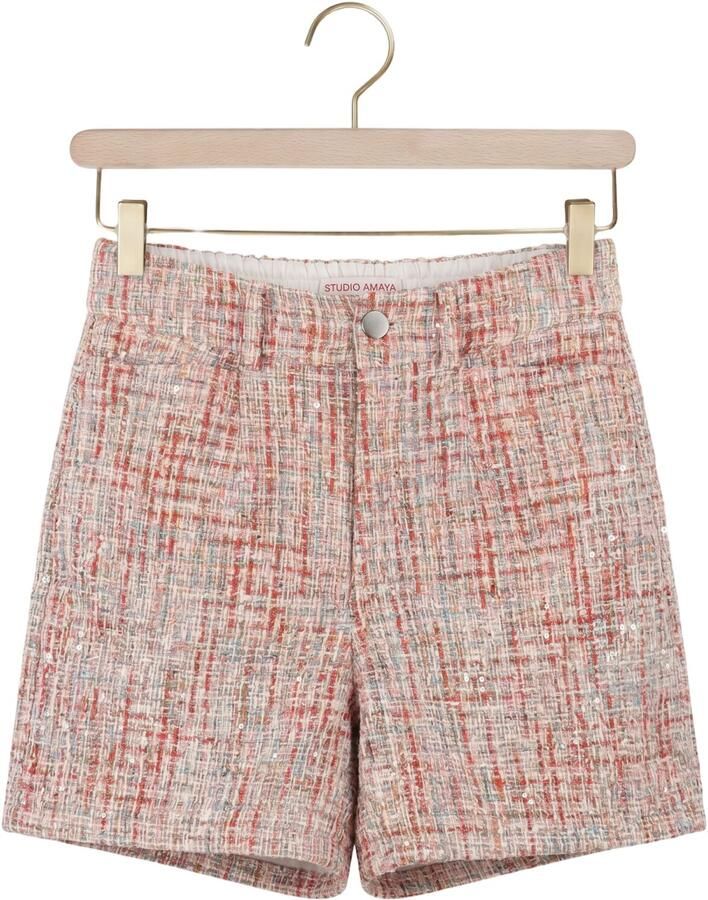 Studio AMAYA bouclé regular high waist casual short multi - Foto 2