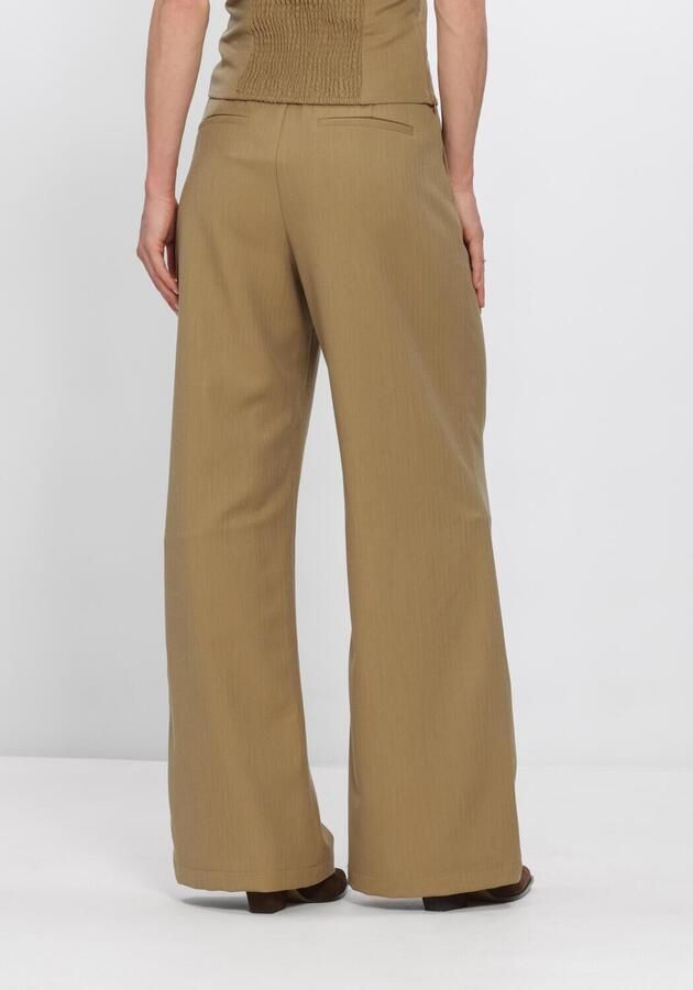 Studio AMAYA X Sofie Graafland wide leg broek met plooien kaki - Foto 2