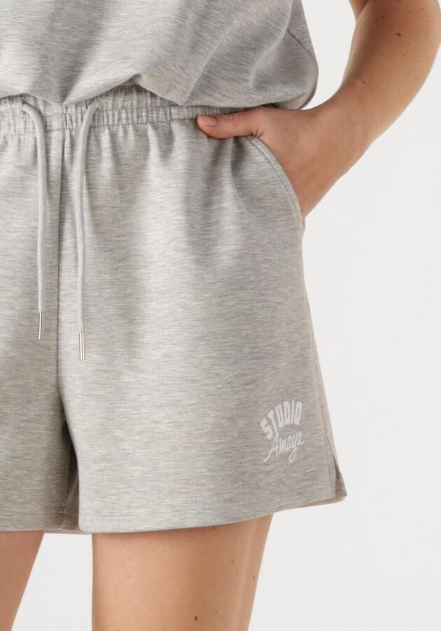 STUDIO AMAYA Dames Broeken Soleil Short Lichtgrijs - Foto 4
