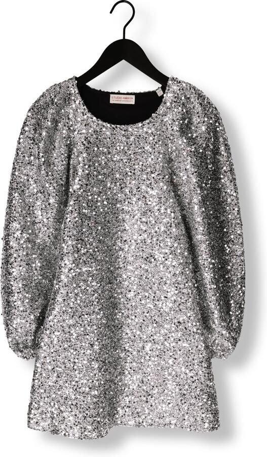 STUDIO AMAYA Dames Jurken Shimmer Zilver - Foto 3