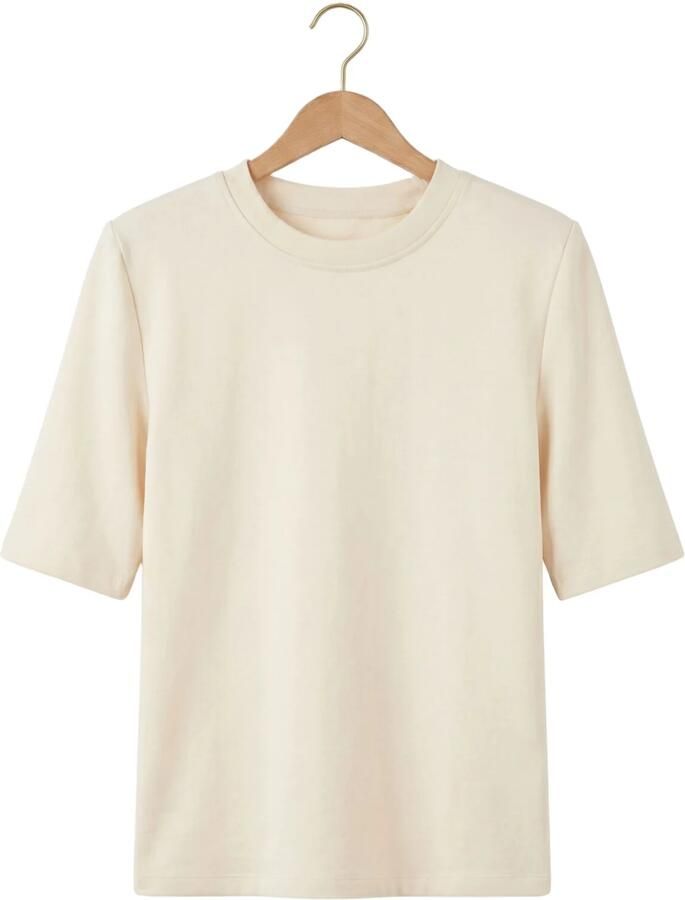 STUDIO AMAYA Dames Tops & T-shirts Lilly Tshirt Ecru - Foto 2