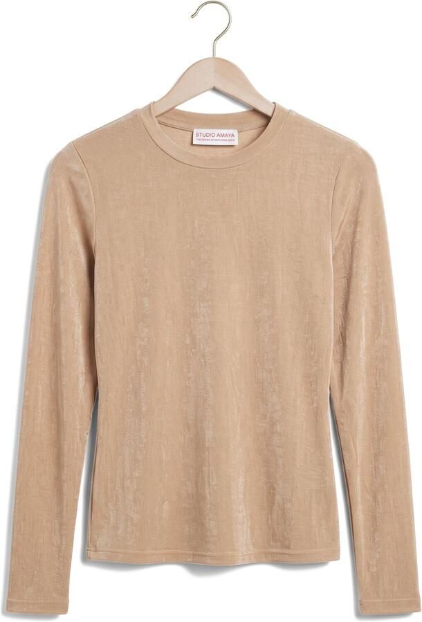 STUDIO AMAYA Dames Tops & T-shirts Lynn T-shirt Beige - Foto 4