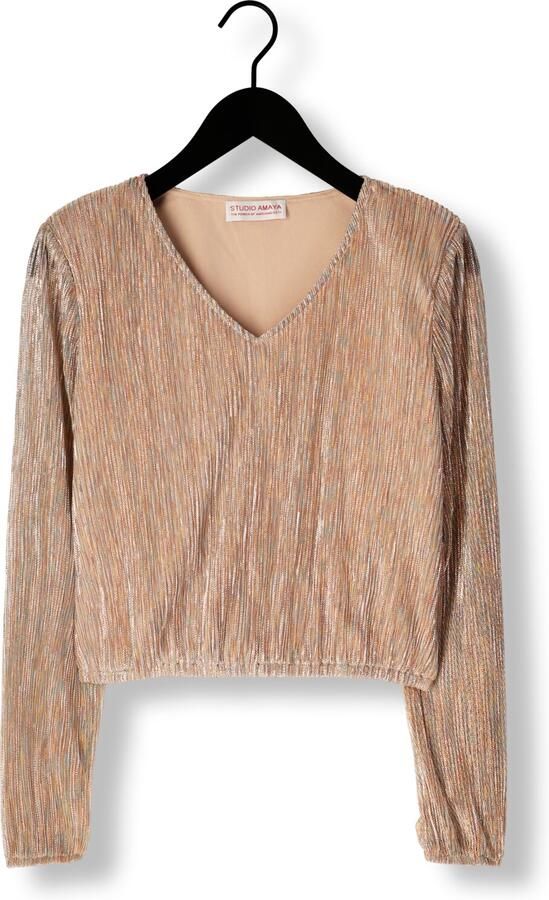 STUDIO AMAYA Dames Tops & T-shirts Maja Bronskleurig - Foto 3
