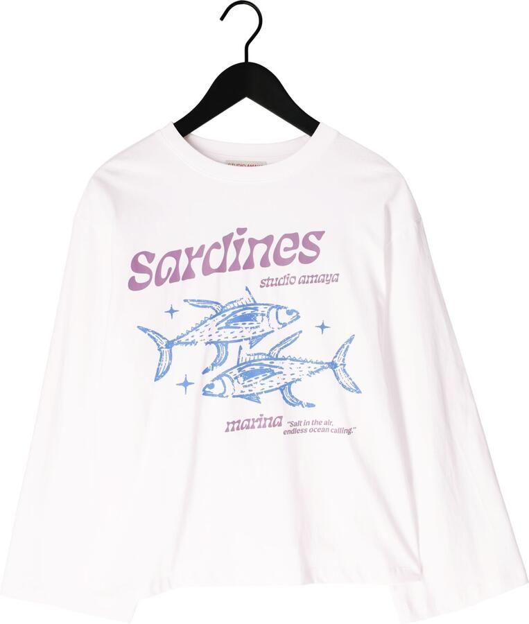 STUDIO AMAYA Dames Tops & T-shirts Sardines Wit - Foto 2