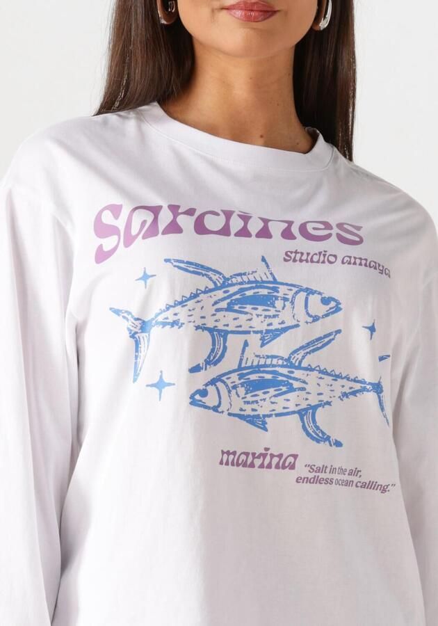 STUDIO AMAYA Dames Tops & T-shirts Sardines Wit - Foto 3
