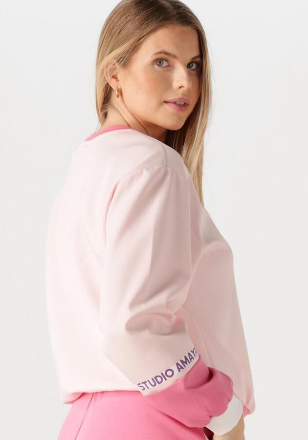 STUDIO AMAYA Dames Truien & Vesten Flex Sweater Lichtroze - Foto 4