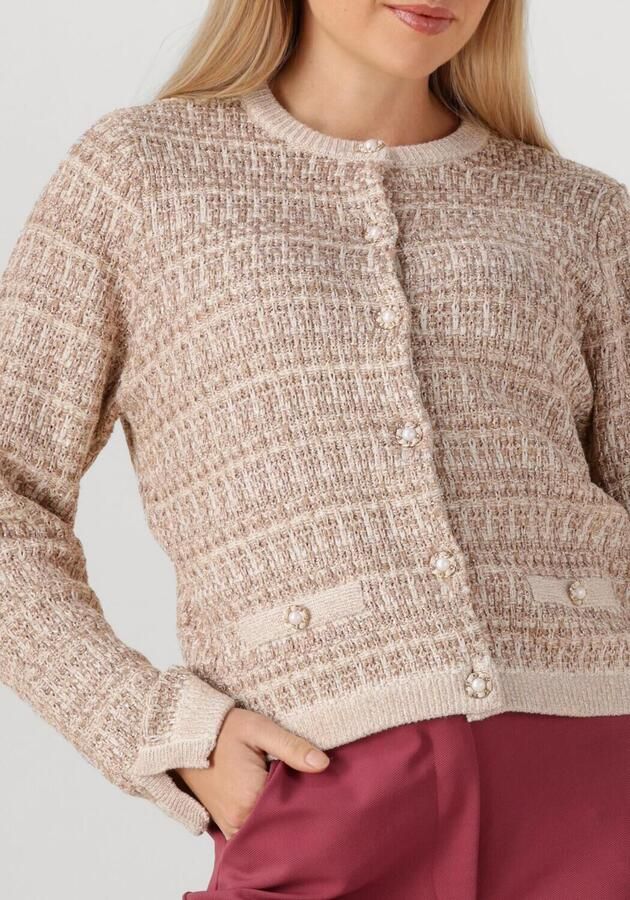STUDIO ANNELOES Dames Truien & Vesten Chandra Gold Cardigan Beige - Foto 3