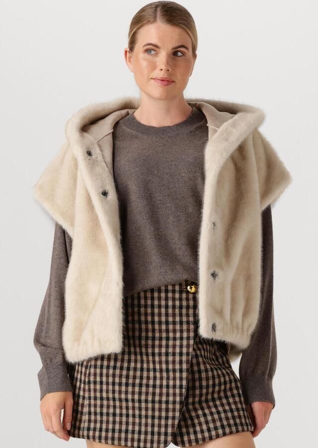 STUDIO AR Dames Blazers Olena Faux Mink Beige - Foto 4