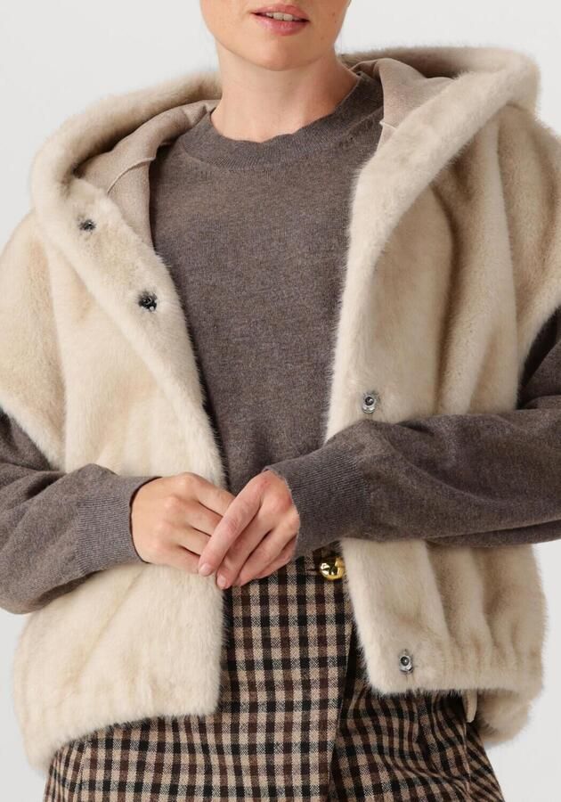 STUDIO AR Dames Blazers Olena Faux Mink Beige - Foto 3