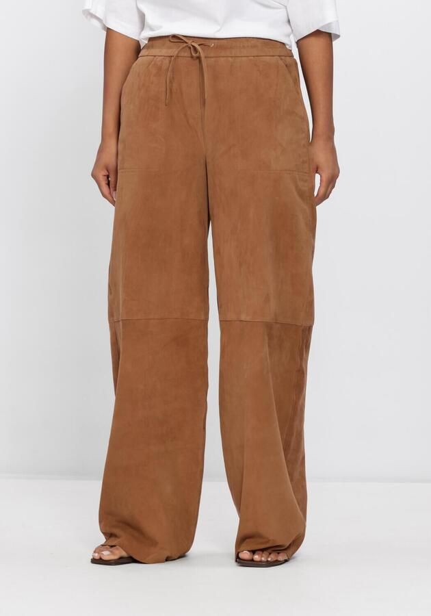 STUDIO AR Dames Broeken Nadia Goat Suede Camel