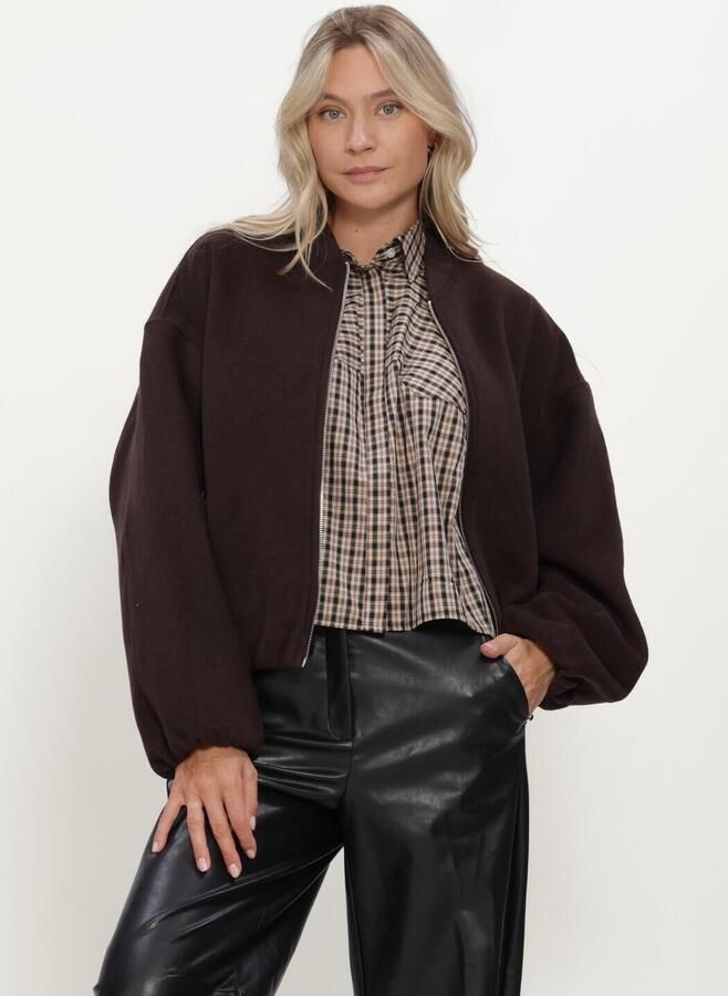 STUDIO AR Dames Jassen Ahti Woolblend Bruin