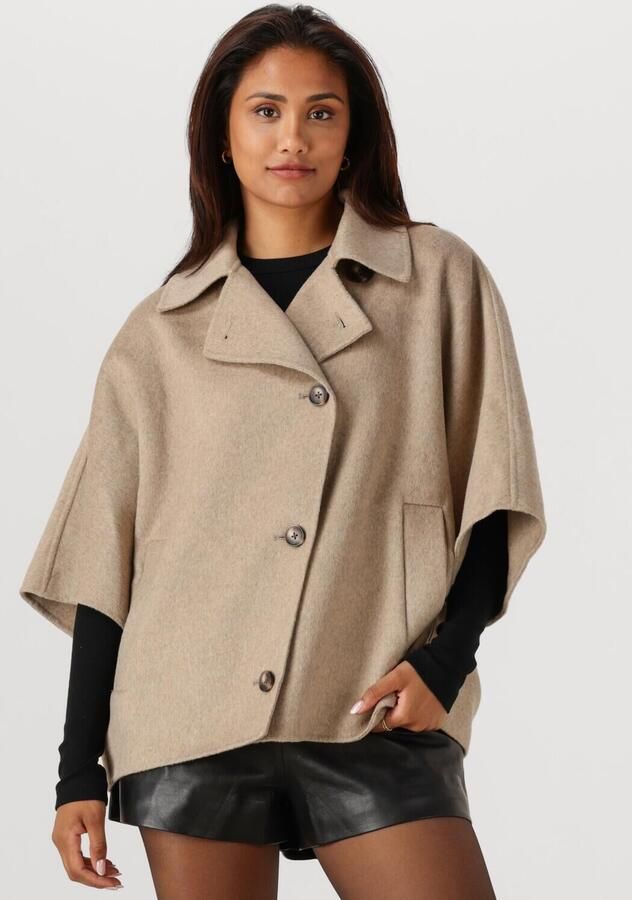 STUDIO AR Wollen poncho Avy beige - Foto 4