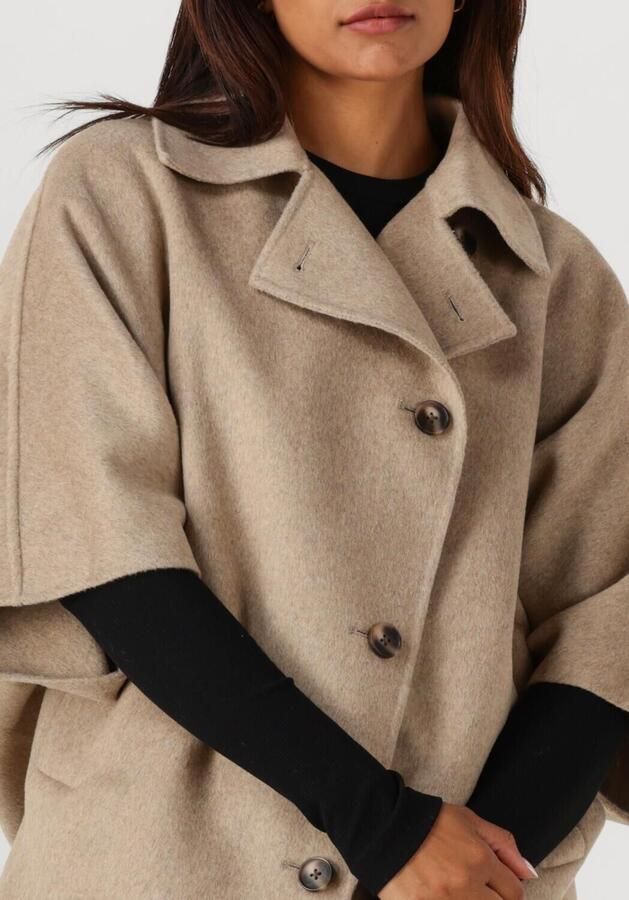 STUDIO AR Wollen poncho Avy beige - Foto 2