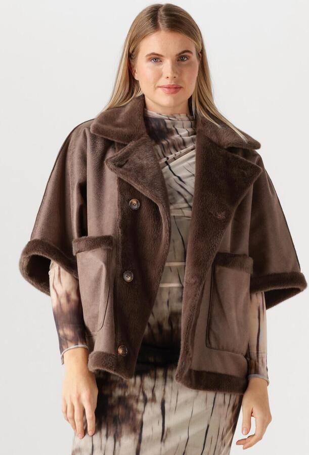 STUDIO AR Dames Jassen Avy Faux Lacon Bruin - Foto 4