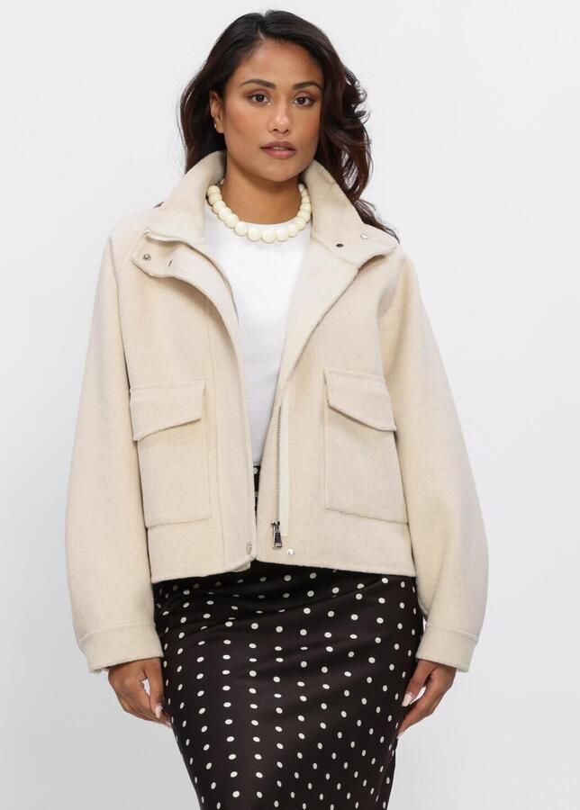 STUDIO AR Dames Jassen Cailin Wool Blend Beige