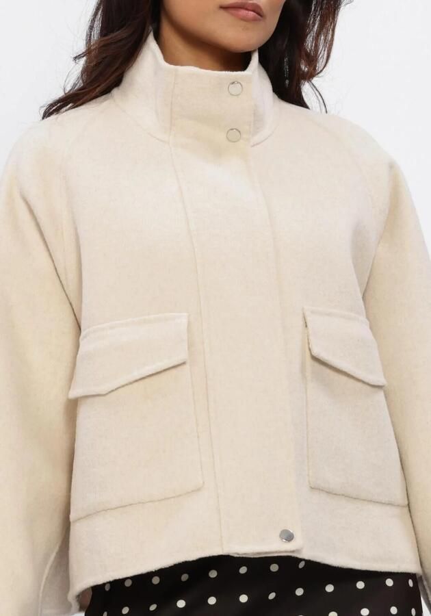 STUDIO AR Dames Jassen Cailin Wool Blend Beige - Foto 4