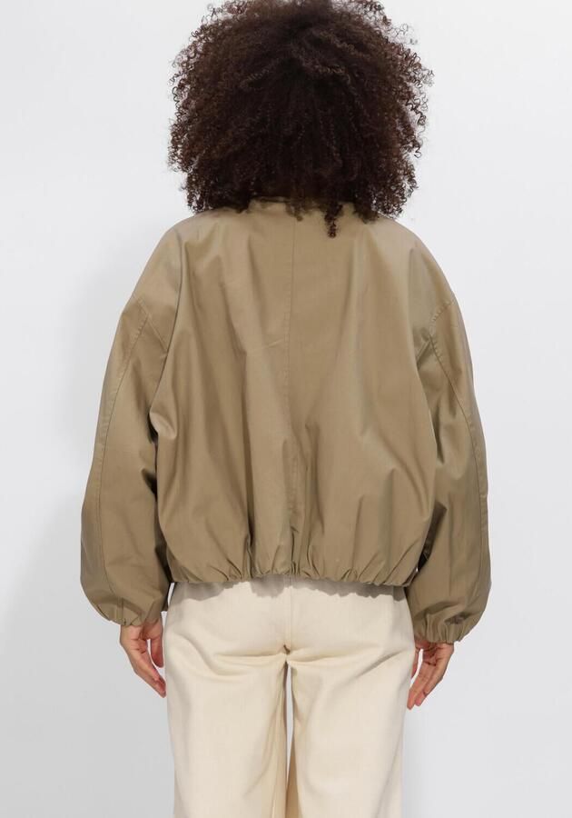 STUDIO AR Dames Jassen Camilla Cotton Twill Khaki - Foto 4