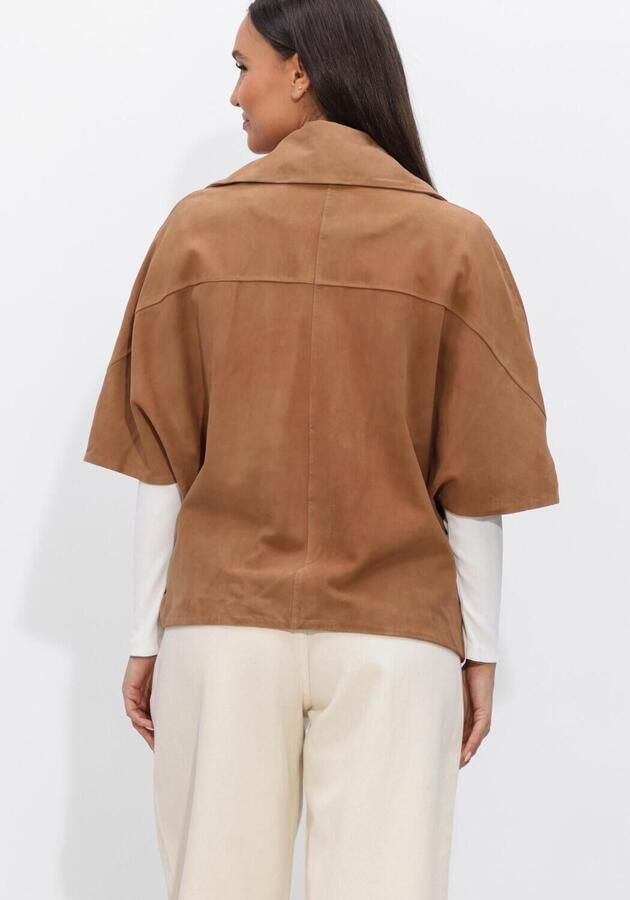STUDIO AR Dames Jassen Clara Goat Suede Camel - Foto 4